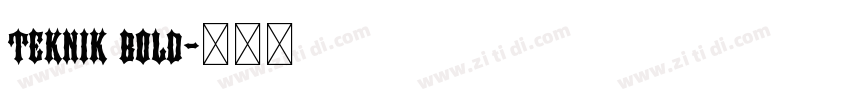 teknik bold字体转换